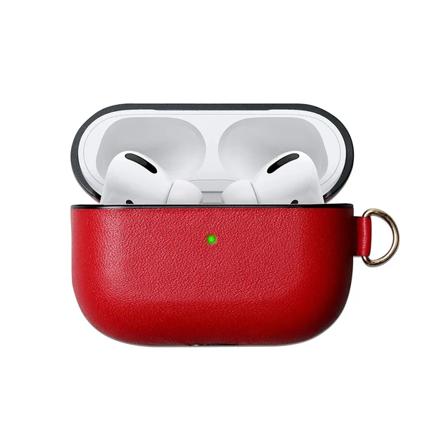 Червоний шкіряний чохол iLoungeMax Red для навушників Apple AirPods Pro в Одесі