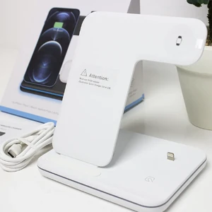Док-станція iLoungeMax 3 in 1 для Apple Watch | AirPods | iPhone White - Фото 3