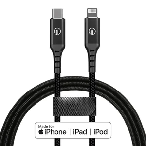 Плетений кабель oneLounge 1Power MFi USB-C to Lightning (1m)