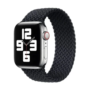 Плетений монобраслет iLoungeMax Braided Solo Loop Charcoal Black для Apple Watch 41mm | 40mm | 38mm Size M OEM  - Фото 1