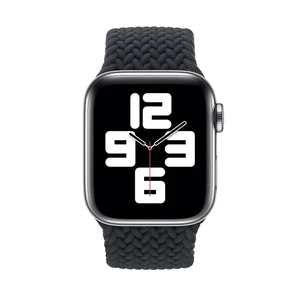 Плетений монобраслет iLoungeMax Braided Solo Loop Charcoal Black для Apple Watch 41mm | 40mm | 38mm Size M OEM - Фото 2