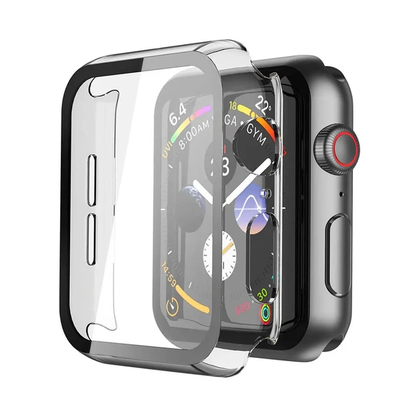 Прозорий чохол з захисним склом iLoungeMax Clear Premium Case PC + Glass для Apple Watch 44mm