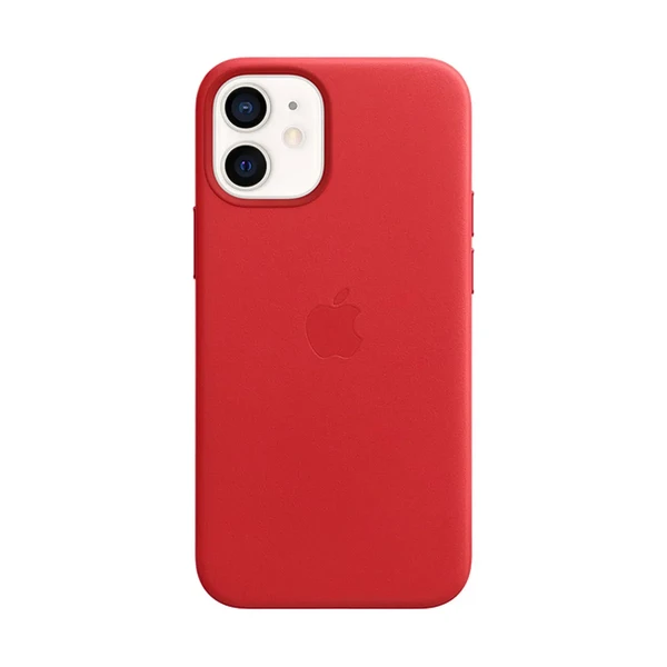 Шкіряний чохол iLoungeMax Genuine Leather Case MagSafe Red для iPhone 12 mini ОЕМ
