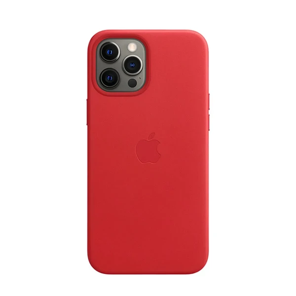 Шкіряний чохол iLoungeMax Genuine Leather Case MagSafe Red для iPhone 12 | 12 Pro ОЕМ