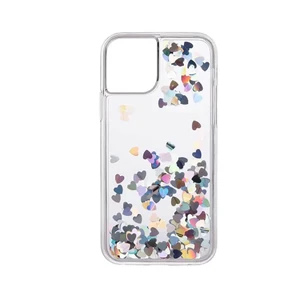Защитный чехол с жидкими блестками iLoungeMax Glitter Heart-Shaped Sequins для iPhone 12 | 12 Pro  - Фото 1