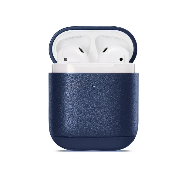 Шкіряний чохол iLoungeMax Leather Case Blue для Airpods 2 | 1