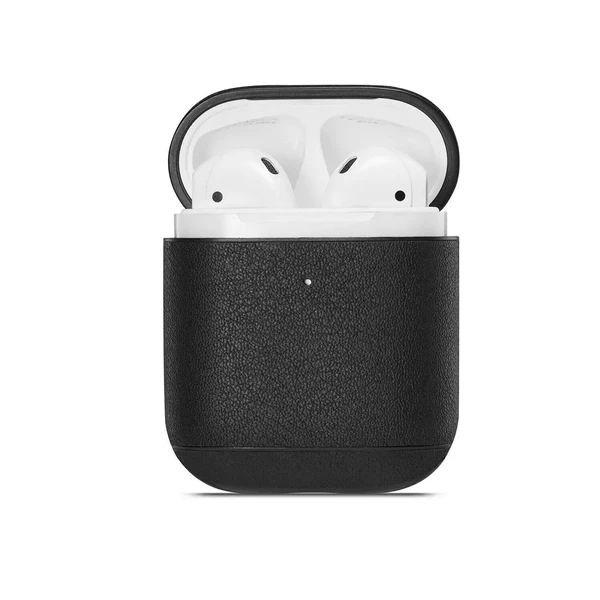 Шкіряний чохол iLoungeMax Leather Case Black для Airpods 2 | 1