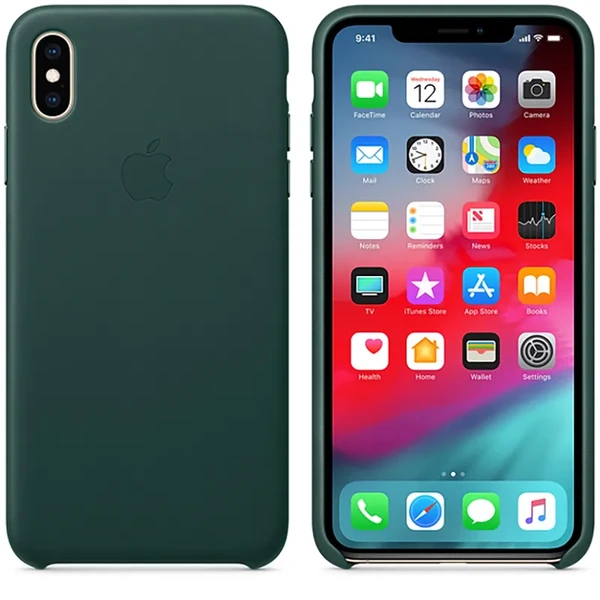 Кожаный чехол iLoungeMax Leather Case Forest Green для iPhone XS Max OEM (MTEV2)