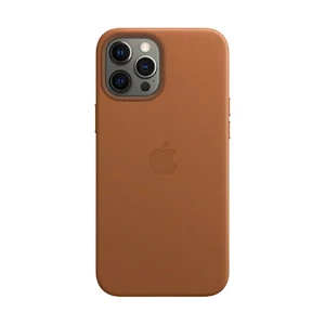 Кожаный чехол iLoungeMax Leather Case MagSafe Saddle Brown для iPhone 12 Pro Max OEM (с поддержкой анимации)  - Фото 1