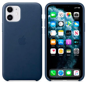 Кожаный чехол iLoungeMax Leather Case Midnight Blue для iPhone 11 OEM - Фото 2