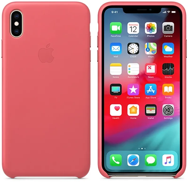 Шкіряний чохол iLoungeMax Leather Case Peony Pink для iPhone XS Max OEM