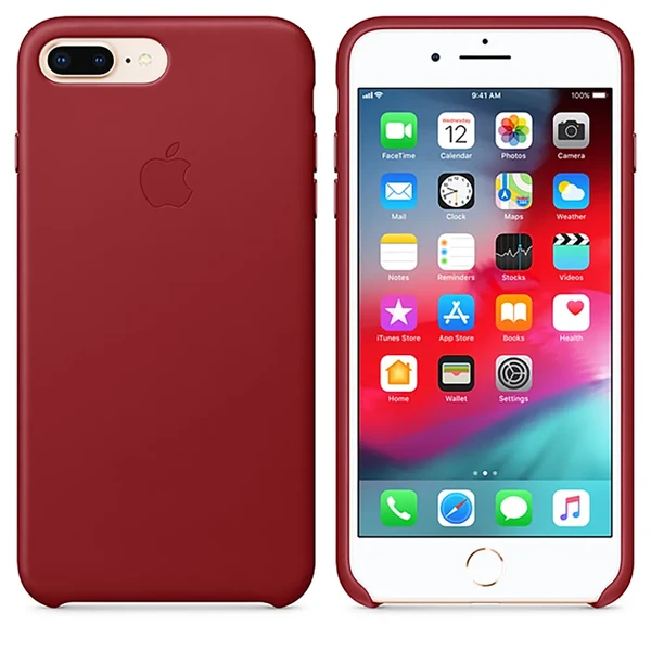 Кожаный чехол iLoungeMax Leather Case RED для iPhone 7 Plus | 8 Plus OEM