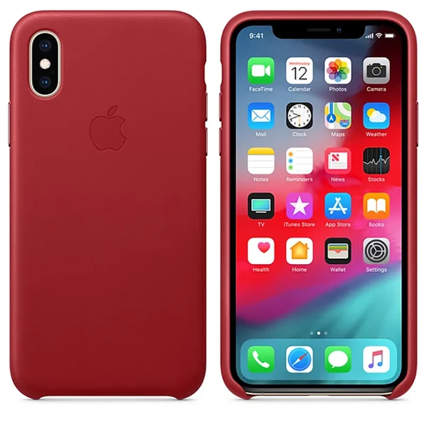 Шкіряний чохол iLoungeMax Leather Case RED для iPhone X | XS OEM