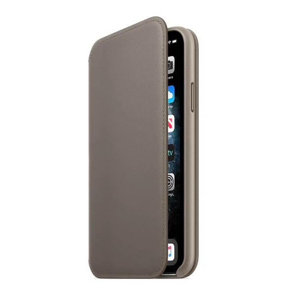 Шкіряний чохол-гаманець iLoungeMax Leather Folio Taupe для iPhone 11 Pro Max OEM