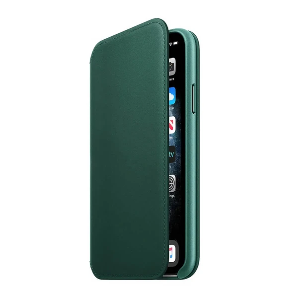 Шкіряний чохол-гаманець iLoungeMax Leather Folio Forest Green для iPhone 11 OEM в Чернівцях