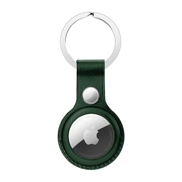 Брелок с кольцом iLoungeMax Leather Key Ring Forest Green для AirTag ОЕМ в Броварах