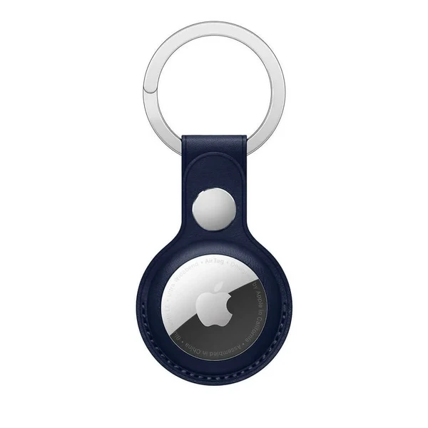Брелок с кольцом iLoungeMax Leather Key Ring Baltic Blue для AirTag ОЕМ