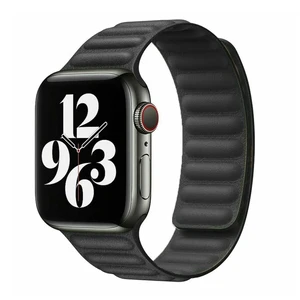 Ремешок iLoungeMax Leather Link Magnetic Black для Apple Watch 41mm | 40mm | 38mm (S | M) OEM  - Фото 1