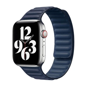 Ремешок iLoungeMax Leather Link Magnetic Midnight Blue для Apple Watch Ultra 49mm | 45mm | 44mm | 42mm (M | L) OEM  - Фото 1