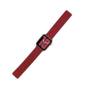 Ремешок iLoungeMax Leather Link Magnetic Red для Apple Watch Ultra 49mm | 45mm | 44mm | 42mm (M | L) OEM - Фото 2