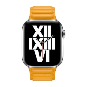 Ремінець iLoungeMax Leather Link Magnetic Yellow для Apple Watch Ultra 49mm | 45mm | 44mm | 42mm (M | L) OEM - Фото 2