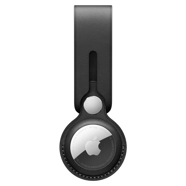 Кожаный брелок-петля iLoungeMax Leather Loop Black для AirTag OEM в Броварах
