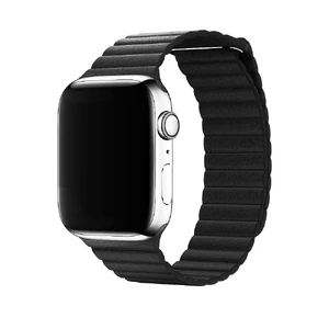 Ремінець iLoungeMax Leather Loop Black для Apple Watch 41mm | 40mm | 38mm  OEM B07VYSC3DG - Фото 1