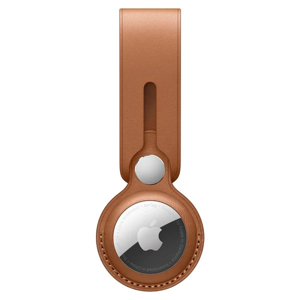 Кожаный брелок-петля iLoungeMax Leather Loop Saddle Brown для AirTag OEM