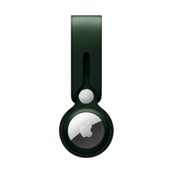 Кожаный брелок-петля iLoungeMax Leather Loop Forest Green для AirTag OEM