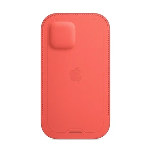 Кожаный чехол-бумажник iLoungeMax Leather Sleeve with MagSafe Pink Citrus для iPhone 12 | 12 Pro OEM - Фото 2