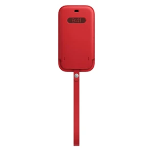 Кожаный чехол-бумажник iLoungeMax Leather Sleeve with MagSafe Red для iPhone 12 Pro Max OEM - Фото 3