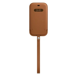 Кожаный чехол-бумажник iLoungeMax Leather Sleeve with MagSafe Saddle Brown для iPhone 12 | 12 Pro OEM - Фото 3