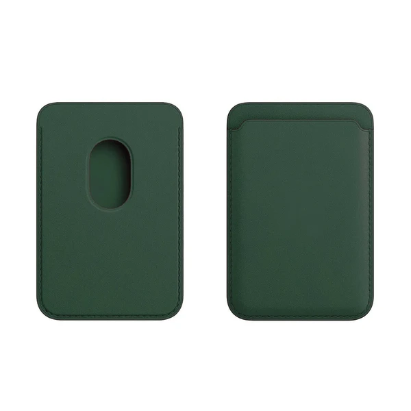 Шкіряний чохол-гаманець iLoungeMax Leather Wallet MagSafe Forest Green для iPhone 15 | 14 | 13 | 12 OEM
