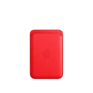 Шкіряний чохол-гаманець iLoungeMax Leather Wallet MagSafe Forest Red для iPhone 15 | 14 | 13 | 12 OEM  - Фото 1