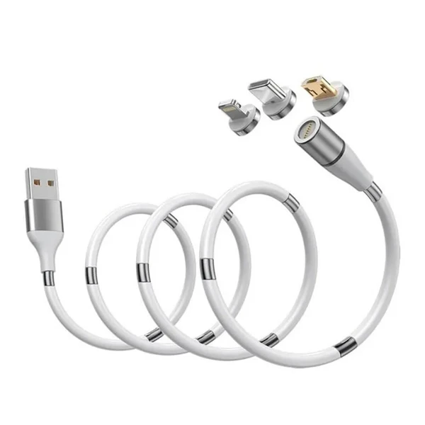 Зарядний магнітний кабель iLoungeMax Magnetic Cable Micro-USB | Type-C | Lightning 0.9m