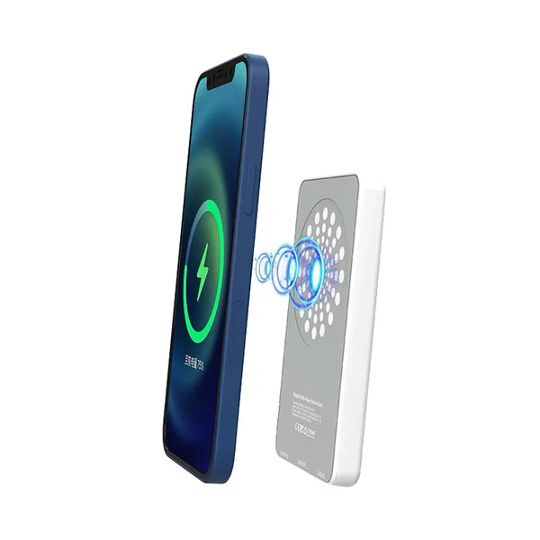 Повербанк с беспроводной зарядкой iLoungeMax MagSafe Wireless Charger Power Bank 5000mAh White (с поддержкой анимации)