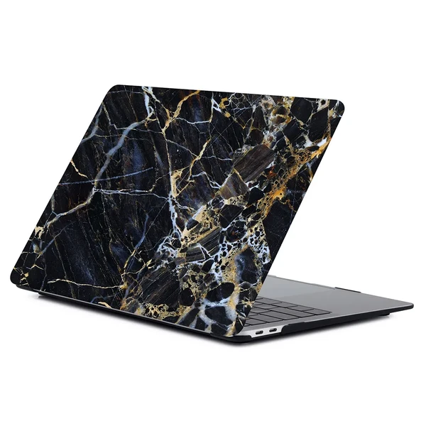 Мармуровий чохол iLoungeMax Marble Black | Yellow | White для MacBook Air 13" (M1 | 2020 | 2019 | 2018) у Житомирі