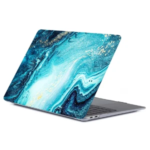Мармуровий чохол iLoungeMax Marble Blue | White для MacBook Air 13" (M1 | 2020 | 2019 | 2018)