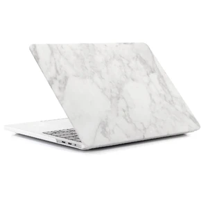 Пластиковый чехол iLoungeMax Marble White | White для MacBook Pro 13" (M2 | M1 | 2022 | 2020 | 2019 | 2018)  - Фото 1