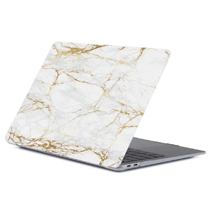 Мраморный чехол iLoungeMax Marble White | Yellow для MacBook Air 13" (M1 | 2020 | 2019 | 2018)  - Фото 1
