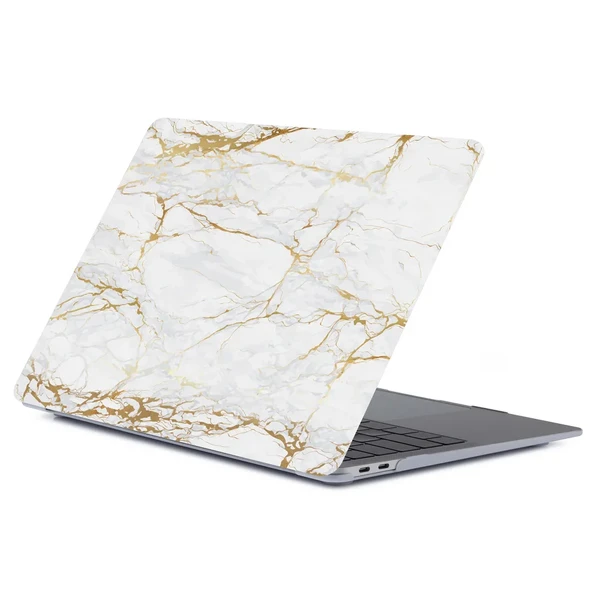 Мармуровий чохол iLoungeMax Marble White | Yellow для MacBook Air 13" M1 | 2020 | 2019 | 2018
