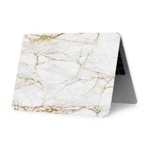 Мраморный чехол iLoungeMax Marble White | Yellow для MacBook Air 13" (M1 | 2020 | 2019 | 2018) - Фото 2