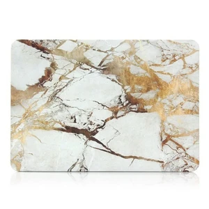 Пластиковый чехол iLoungeMax Marble White | Yellow для MacBook Pro 13" (M2 | M1 | 2022 | 2020 | 2019 | 2018) - Фото 2