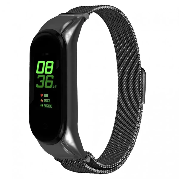 Металевий ремінець iLoungeMax Milanese Loop Black для Xiaomi Mi Band 5 | 6