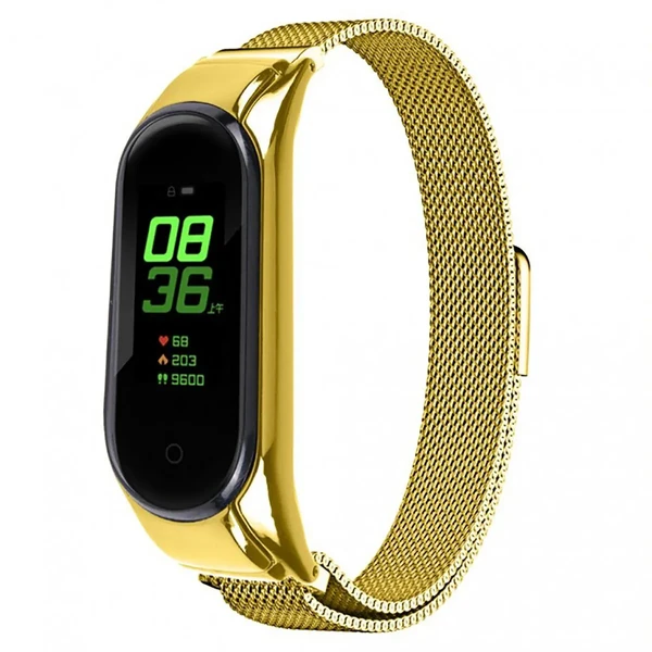 Металевий ремінець iLoungeMax Milanese Loop Gold для Xiaomi Mi Band 5 | 6