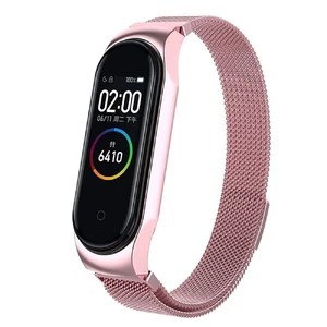 Металевий ремінець iLoungeMax Milanese Loop Rose Gold для Xiaomi Mi Band 3 | 4