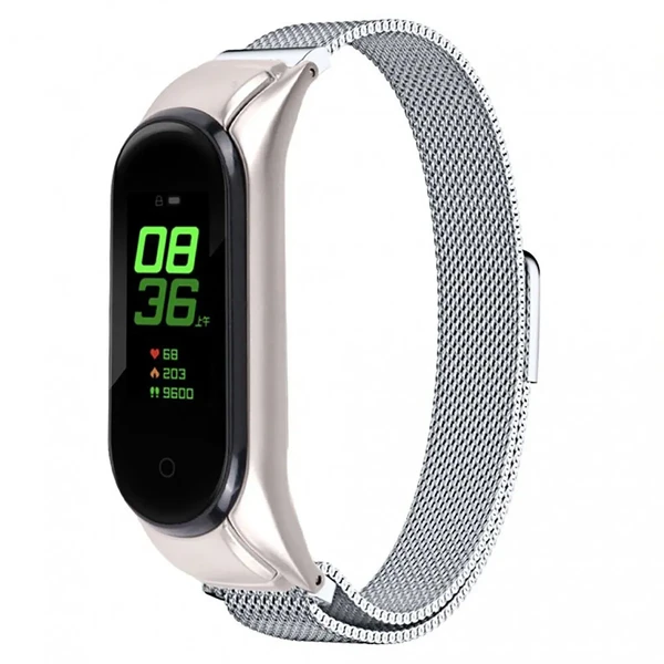 Металевий ремінець iLoungeMax Milanese Loop Silver для Xiaomi Mi Band 5 | 6