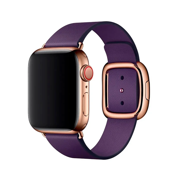 Ремінець iLoungeMax Modern Buckle Dark Aubergine для Apple Watch Ultra 49mm | 45mm | 44mm | 42mm  OEM