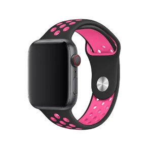 Ремінець iLoungeMax Nike Sport Band Black | Pink для Apple Watch Ultra 49mm | 45mm | 44mm | 42mm  OEM  - Фото 1