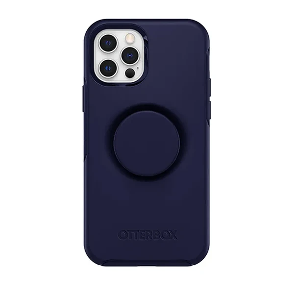 Протиударний чохол-підставка (з попсокетом) iLoungeMax Symmetry Popsocket Case Dark Blue для iPhone 12 Pro Max у Дніпрі
